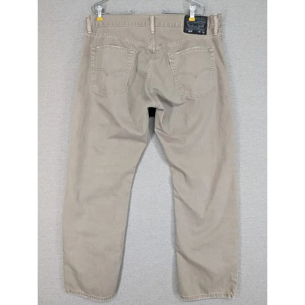 Levi 514 Jeans Size 36x30 Straight Tan Men's